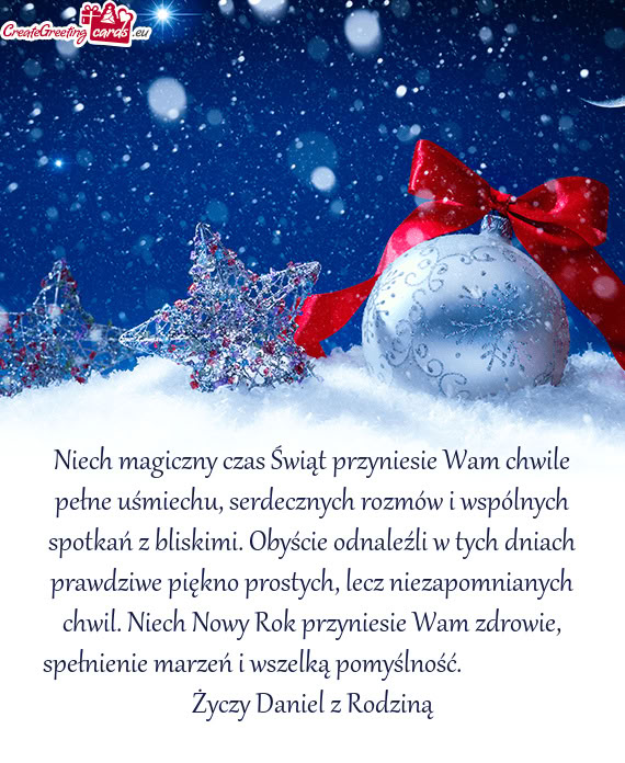 Spotkań z bliskimi. Obyście odnaleźli w tych dniach prawdziwe piękno prostych, lecz niezapomnia
