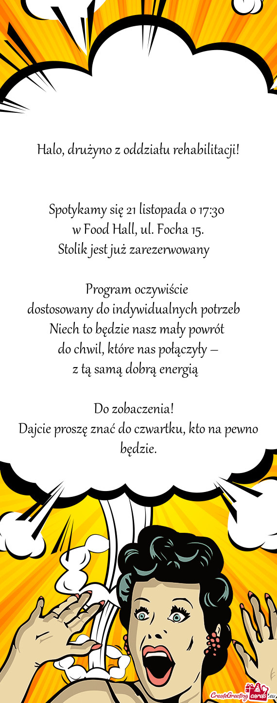 Spotykamy się 21 listopada o 17:30