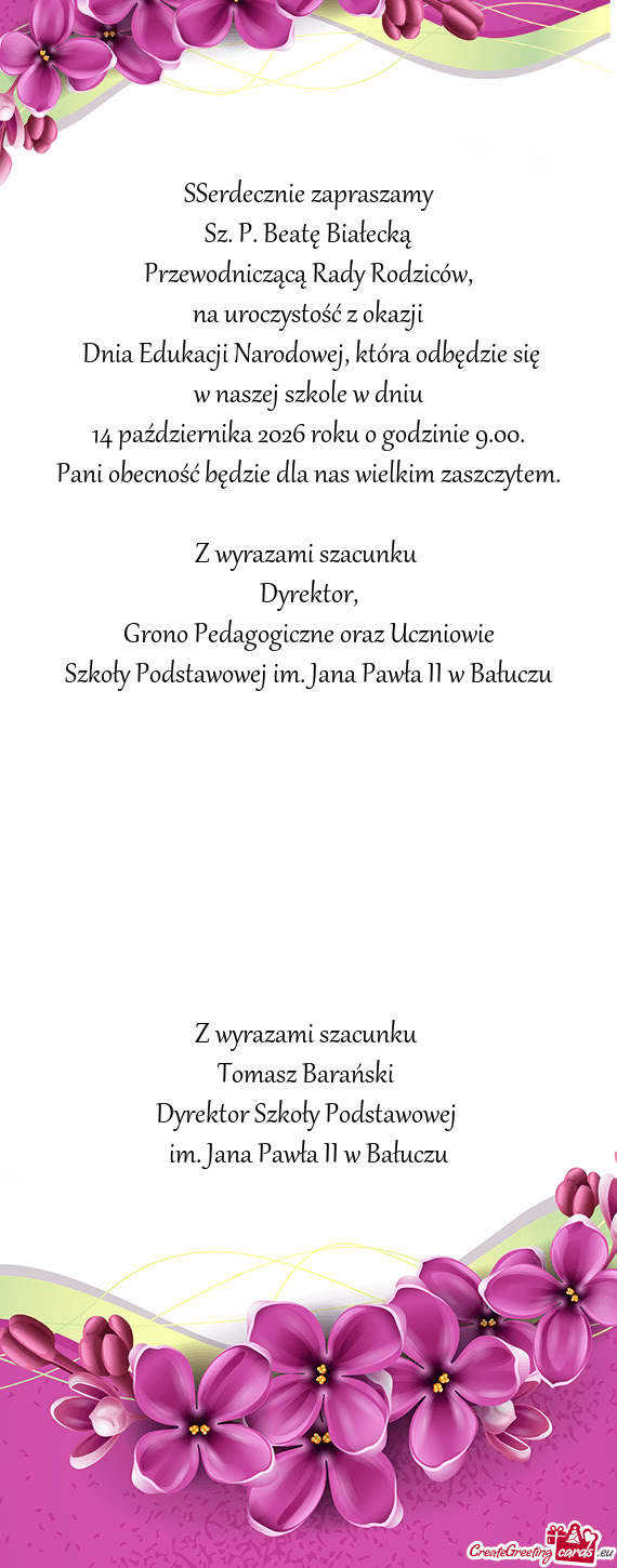 SSerdecznie zapraszamy