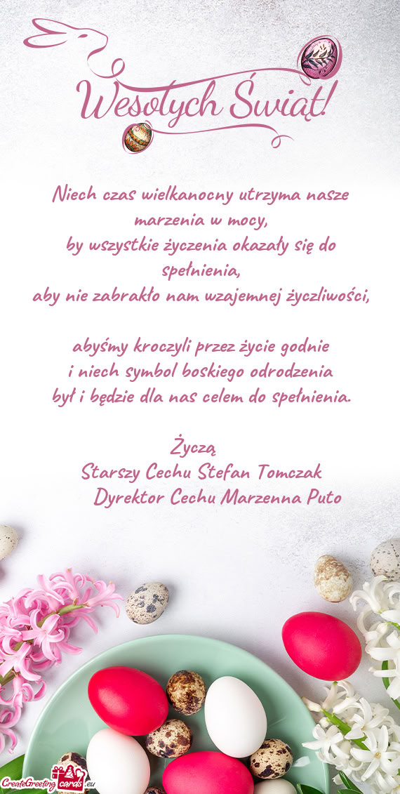 Starszy Cechu Stefan Tomczak