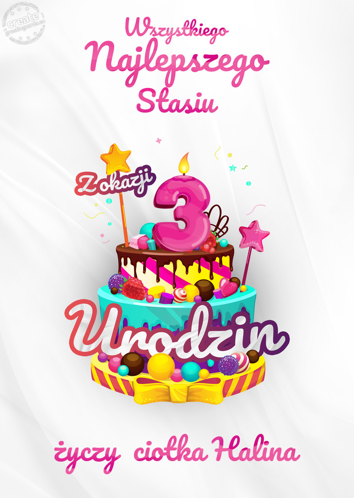 Stasiu, Wszystkiego najlepszego z okazji 3 urodzin ciotka Halina