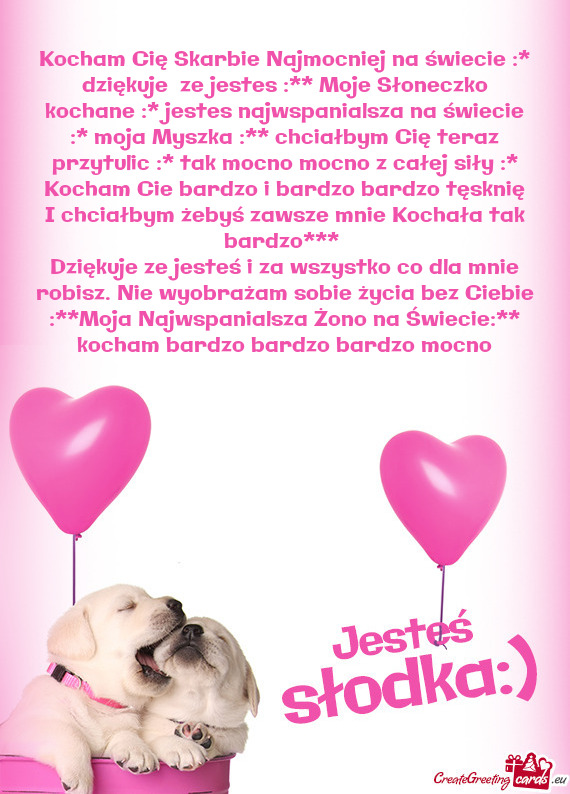 Stes najwspanialsza na świecie :* moja Myszka :** chciałbym Cię teraz przytulic :* tak mocno mocn