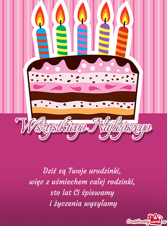 Sto lat Ci śpiewamy i życzenia wysyłamy