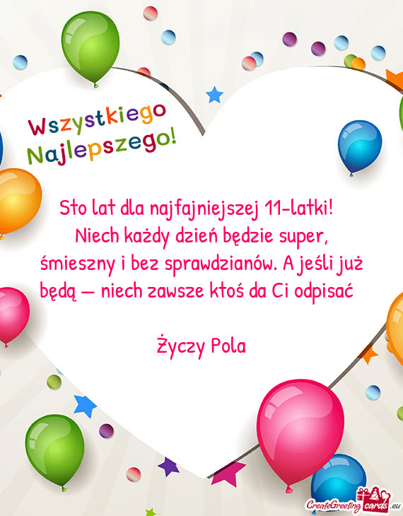 Sto lat dla najfajniejszej 11-latki! 🎈