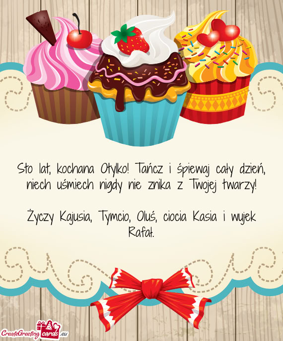 Sto lat, kochana Otylko! Tańcz i śpiewaj cały dzień, niech uśmiech nigdy nie znika z Twojej twa