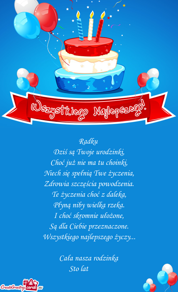 Sto lat 🎉🎂🎁