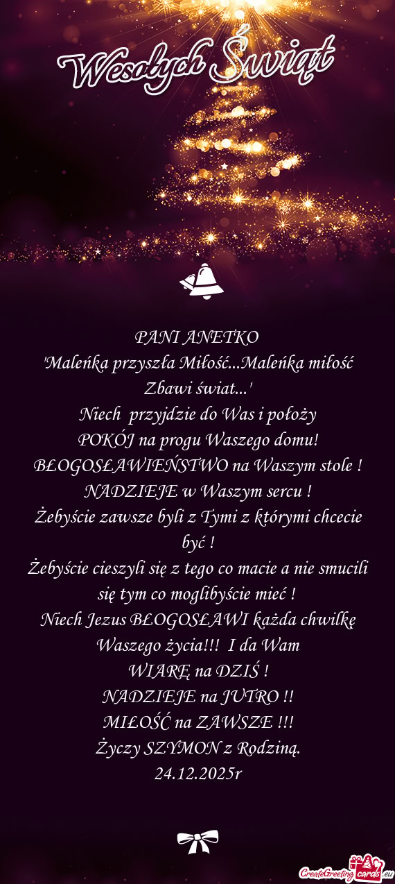 Stole ! NADZIEJE w Waszym sercu ! Żebyście zawsze byli z Tymi z którymi chcecie być ! Żebyś