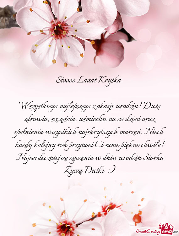 Stoooo Laaat Kryśka 😅