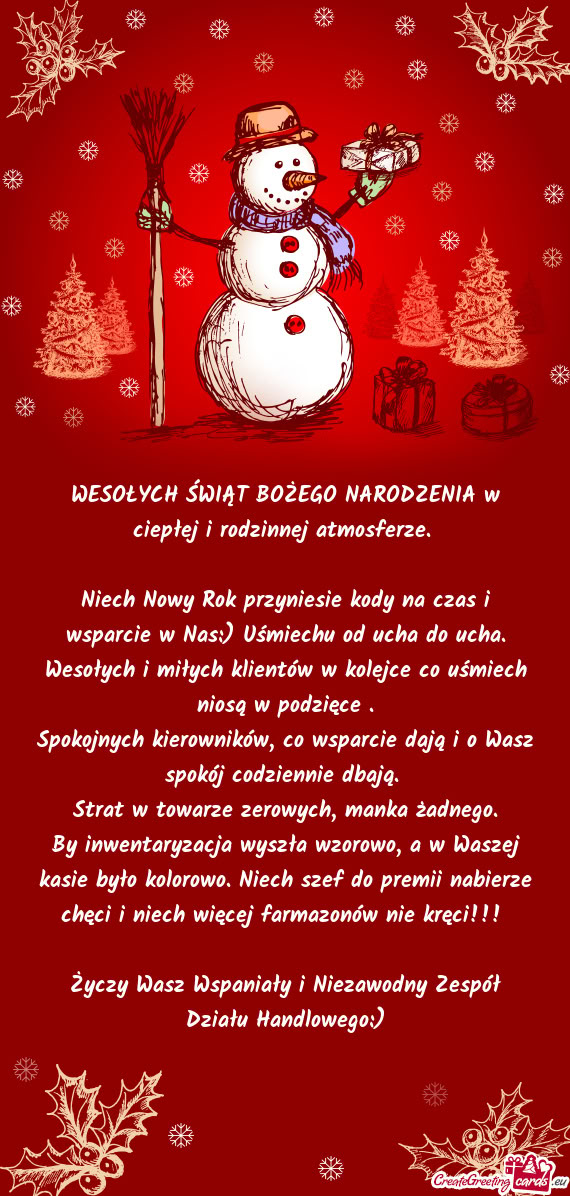 Strat w towarze zerowych, manka żadnego