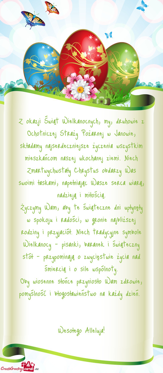 Stus obdarzy Was swoimi łaskami, napełniając Wasze serca wiarą, nadzieją i miłością