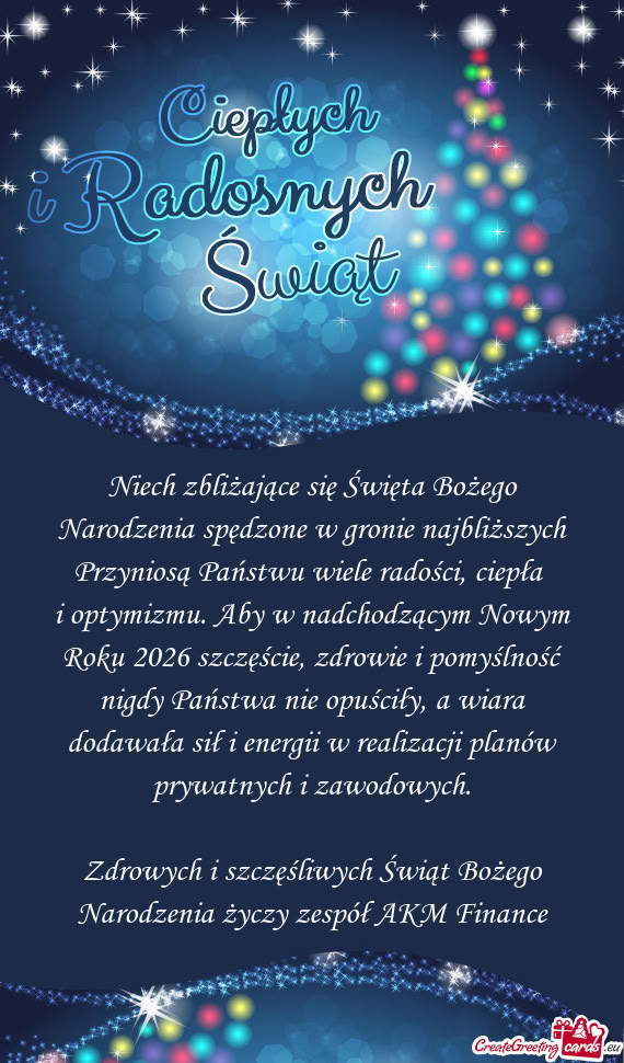 Stwu wiele radości, ciepła