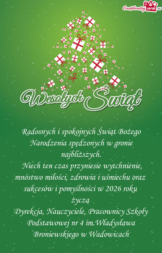 Sukcesów i pomyślności w 2026 roku