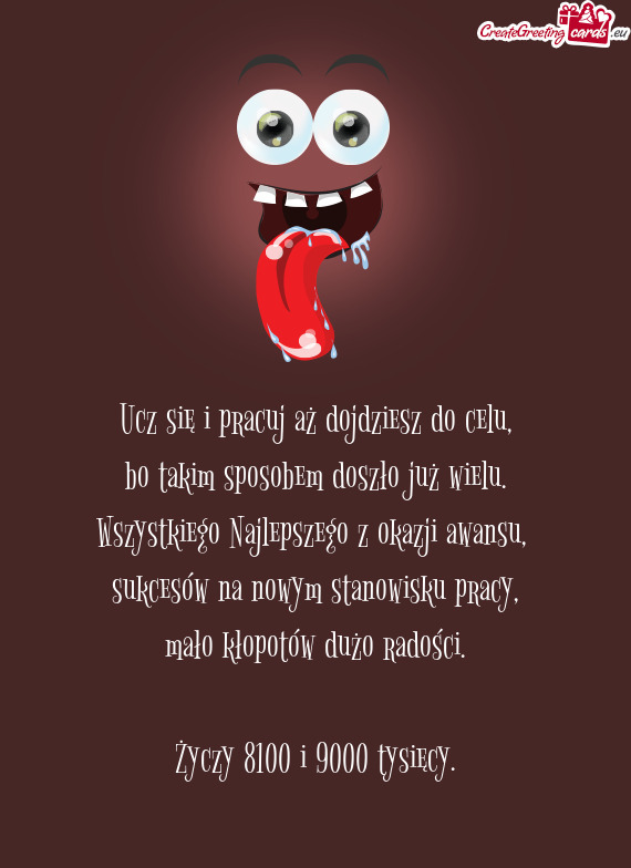 Sukcesów na nowym stanowisku pracy