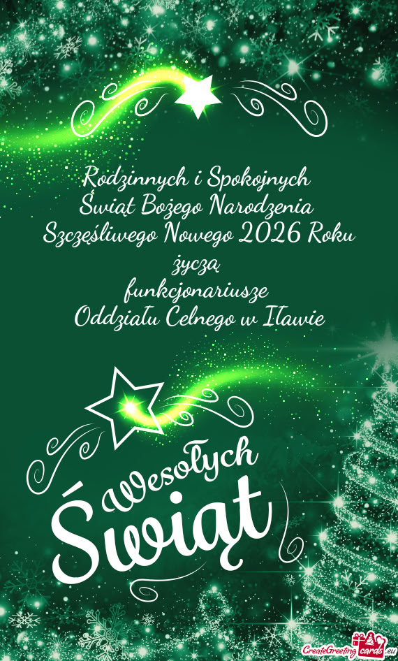 Świąt Bożego Narodzenia Szczęśliwego Nowego 2026 Roku życzą
