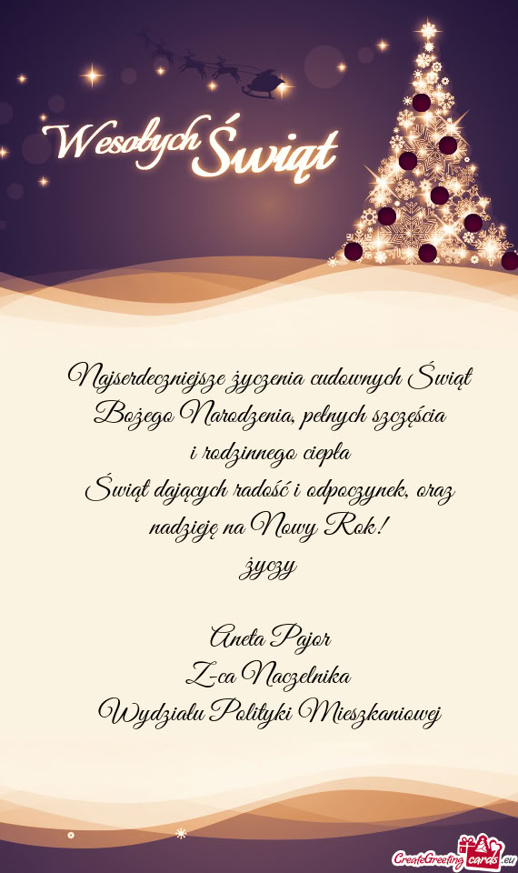 Świąt dających radość i odpoczynek, oraz