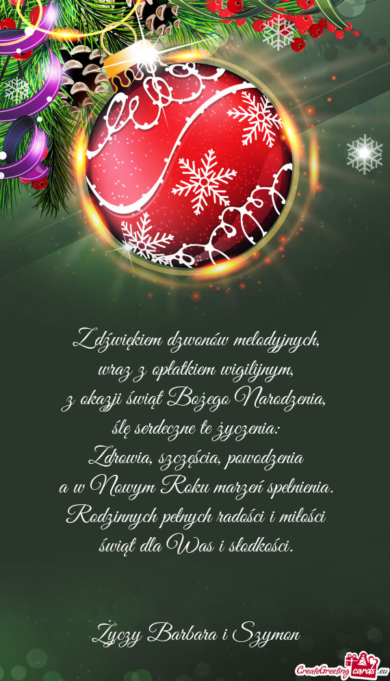 Świąt dla Was i słodkości