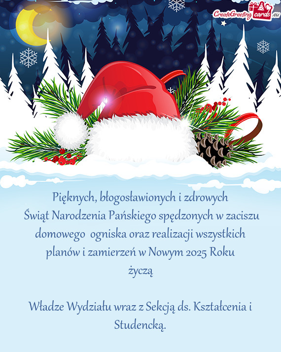 Świąt Narodzenia Pańskiego spędzonych w zaciszu domowego ogniska oraz realizacji wszystkich pl