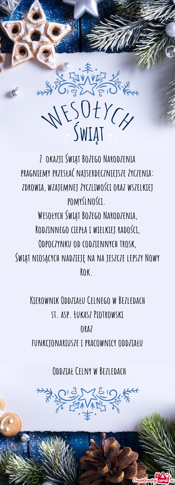 Świąt niosących nadzieję na na jeszcze lepszy Nowy Rok