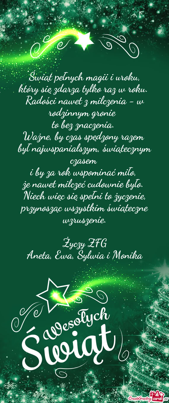 Świąt pełnych magii i uroku