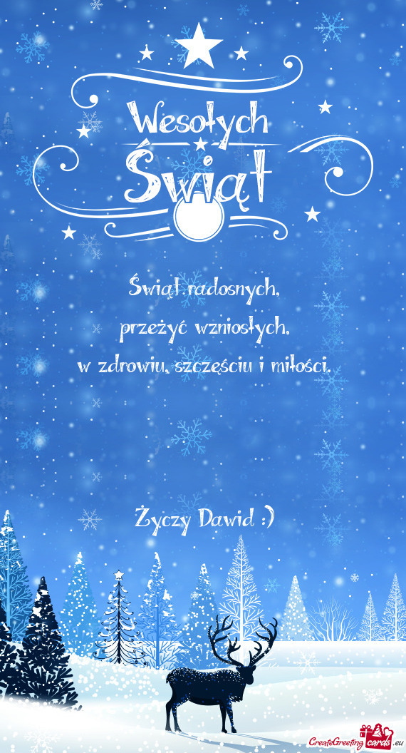 Świąt radosnych,  przeżyć wzniosłych,  w zdrowiu, szczęściu i