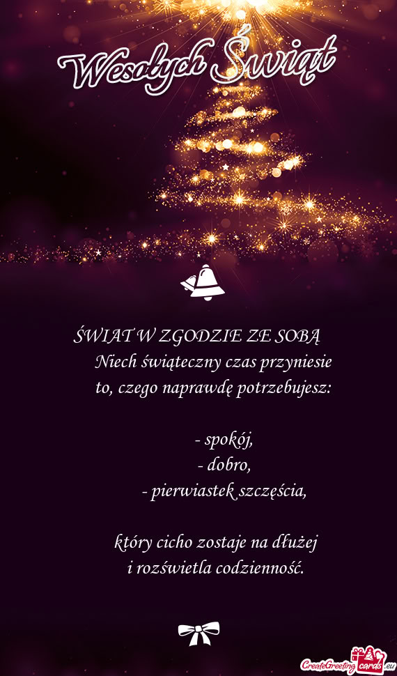 ŚWIAT W ZGODZIE ZE SOBĄ