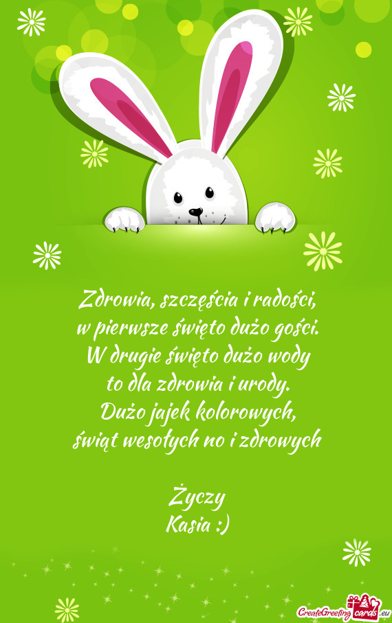 Świąt wesołych no i zdrowych Życzy Kasia