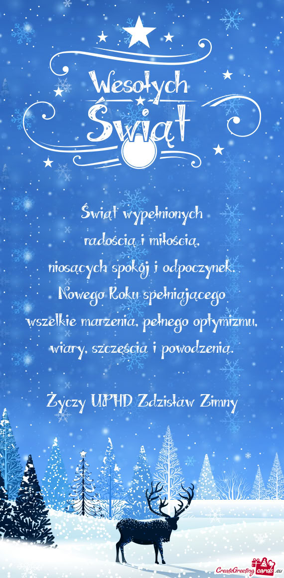 Świąt wypełnionych  radością i miłością,  niosących spokój i