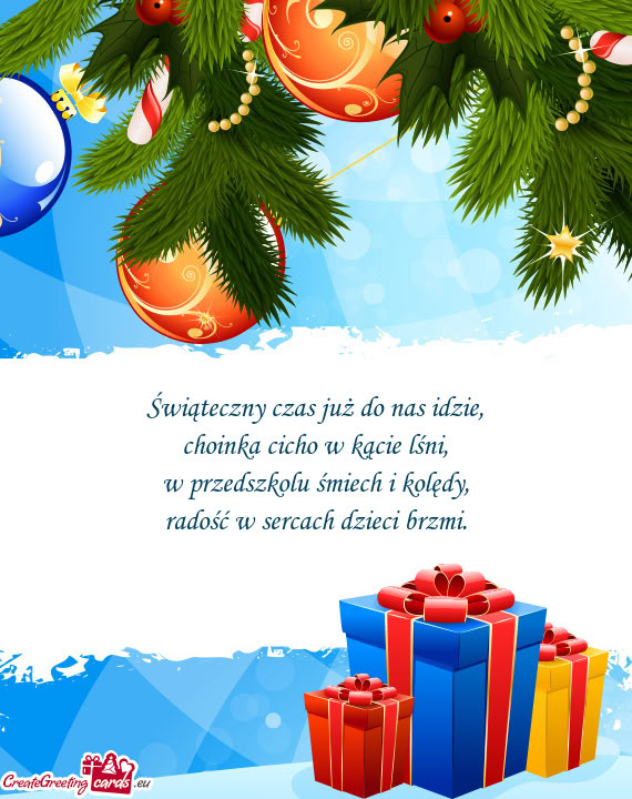 Świąteczny czas już do nas idzie