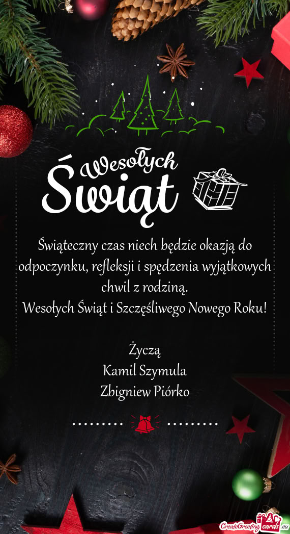 Świąteczny czas niech będzie okazją do odpoczynku