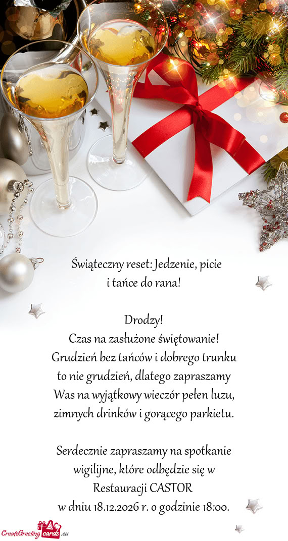 🎄 Świąteczny reset: Jedzenie, picie