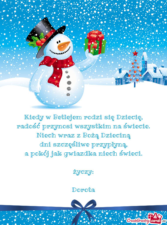 Świeci. życzy: Dorota