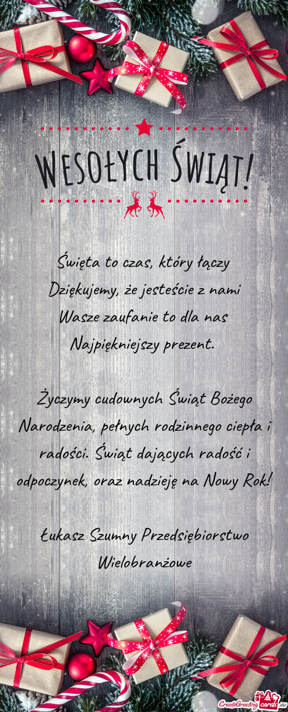 Święta to czas, który łączy