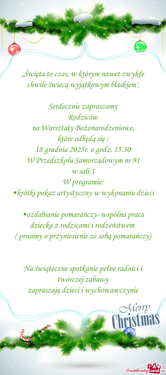 „Święta to czas, w którym nawet zwykłe