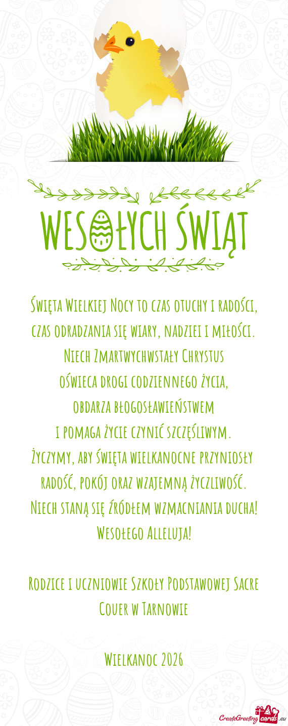 Święta Wielkiej Nocy to czas otuchy i radości