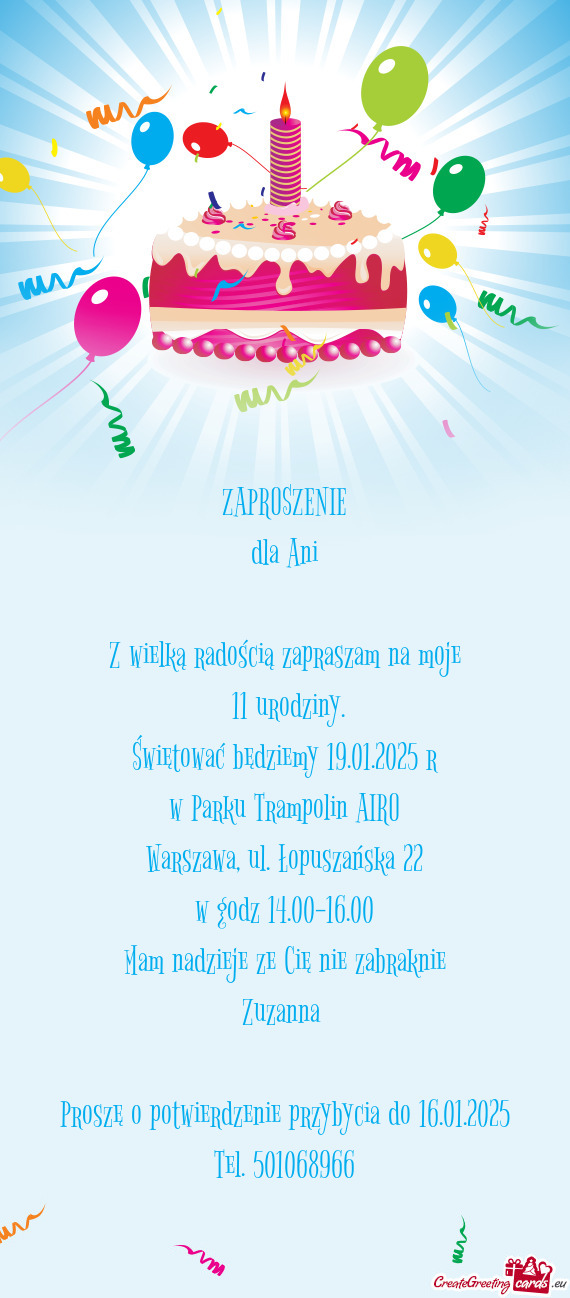 Świętować będziemy 19.01.2025 r