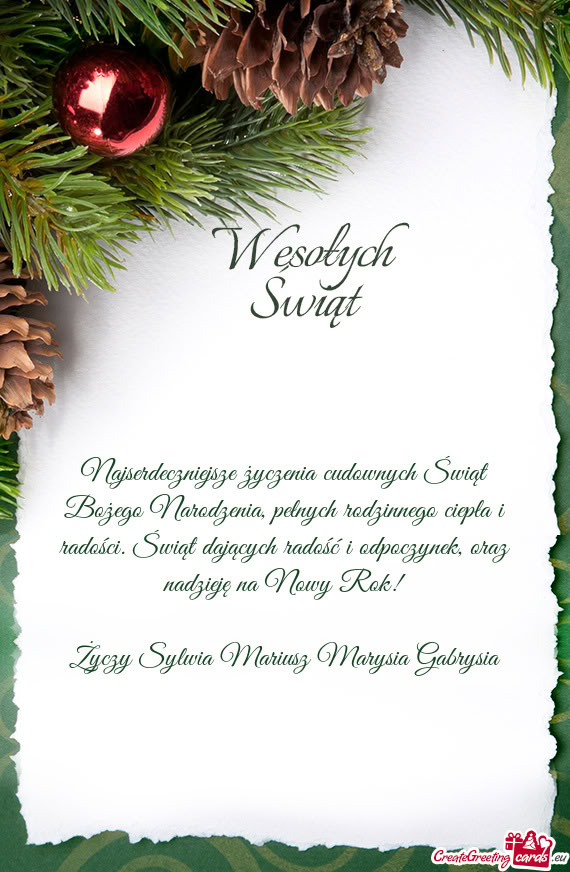 Sylwia Mariusz Marysia Gabrysia