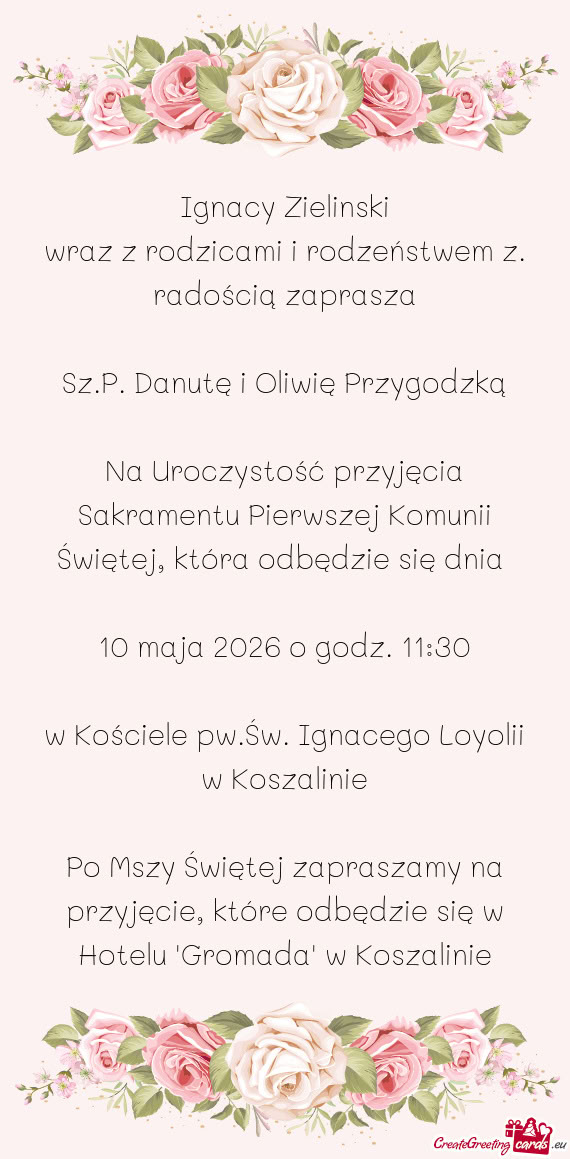 Sz.P. Danutę i Oliwię Przygodzką
