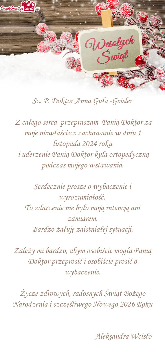 Sz. P. Doktor Anna Guła -Geisler