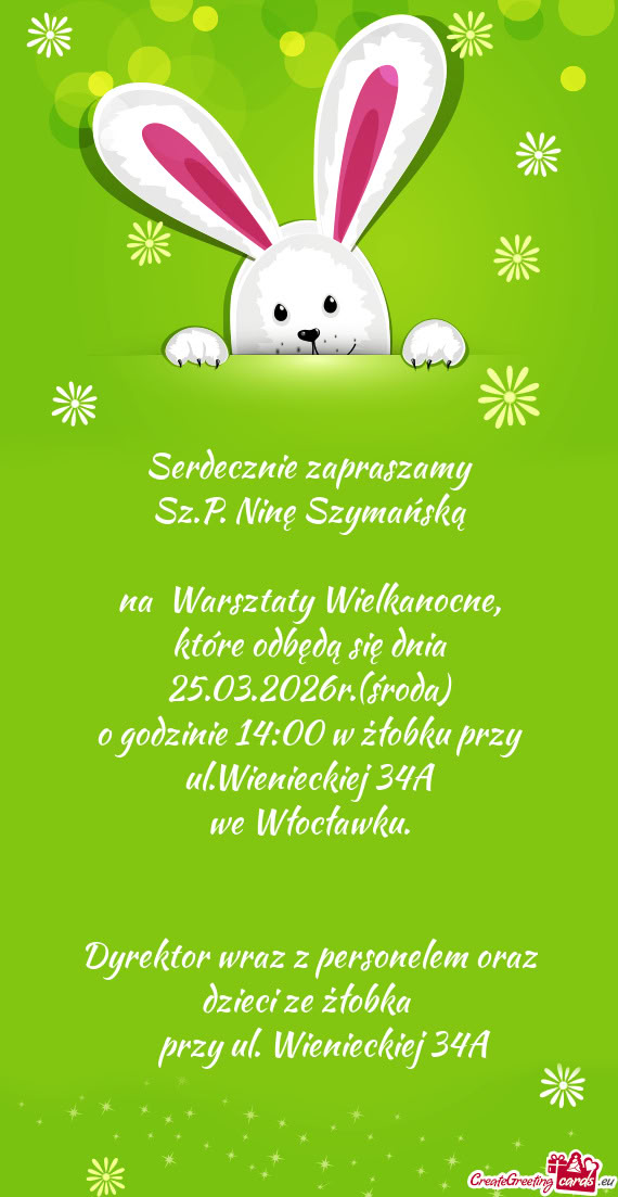 Sz.P. Ninę Szymańską