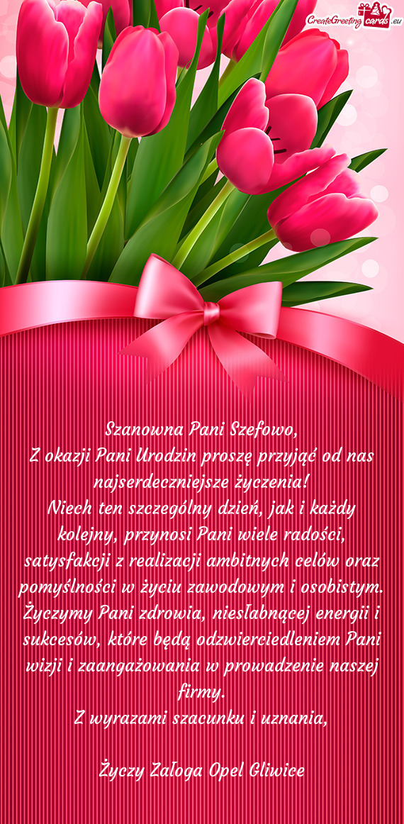 Szanowna Pani Szefowo