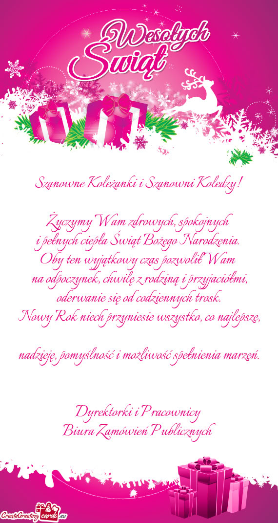 Szanowne Koleżanki i Szanowni Koledzy! Życzymy Wam zdrowych