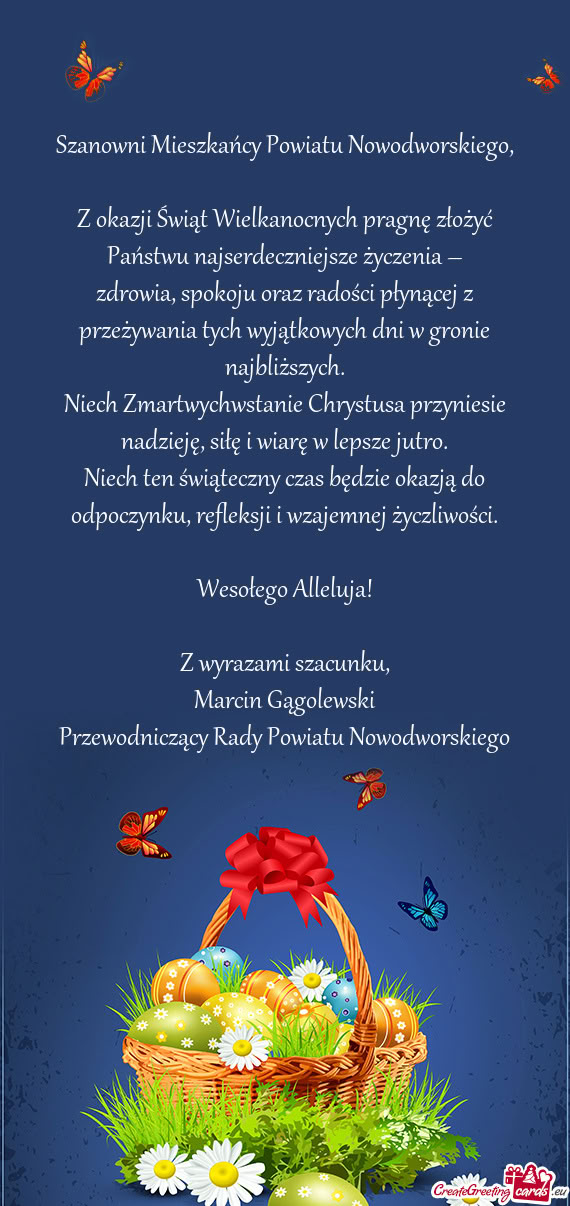 Szanowni Mieszkańcy Powiatu Nowodworskiego