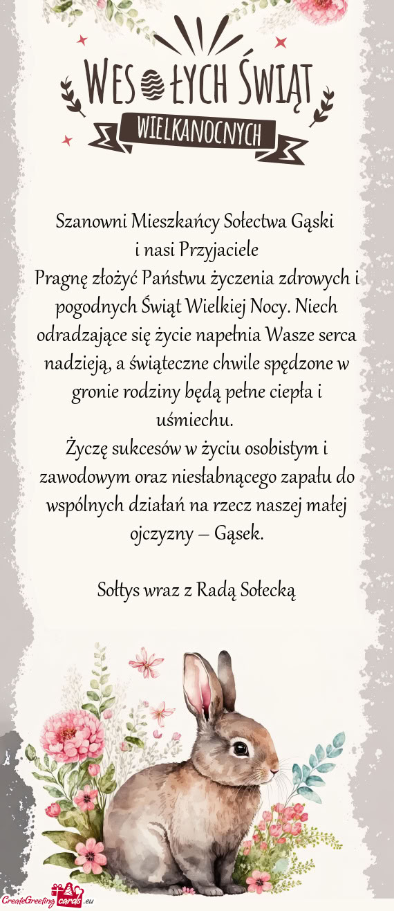 Szanowni Mieszkańcy Sołectwa Gąski