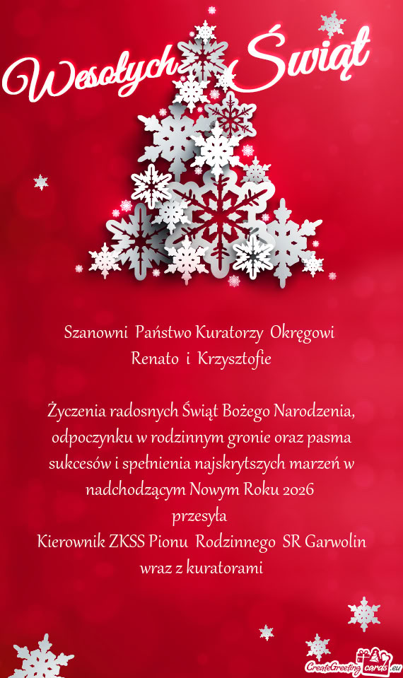 Szanowni Państwo Kuratorzy Okręgowi