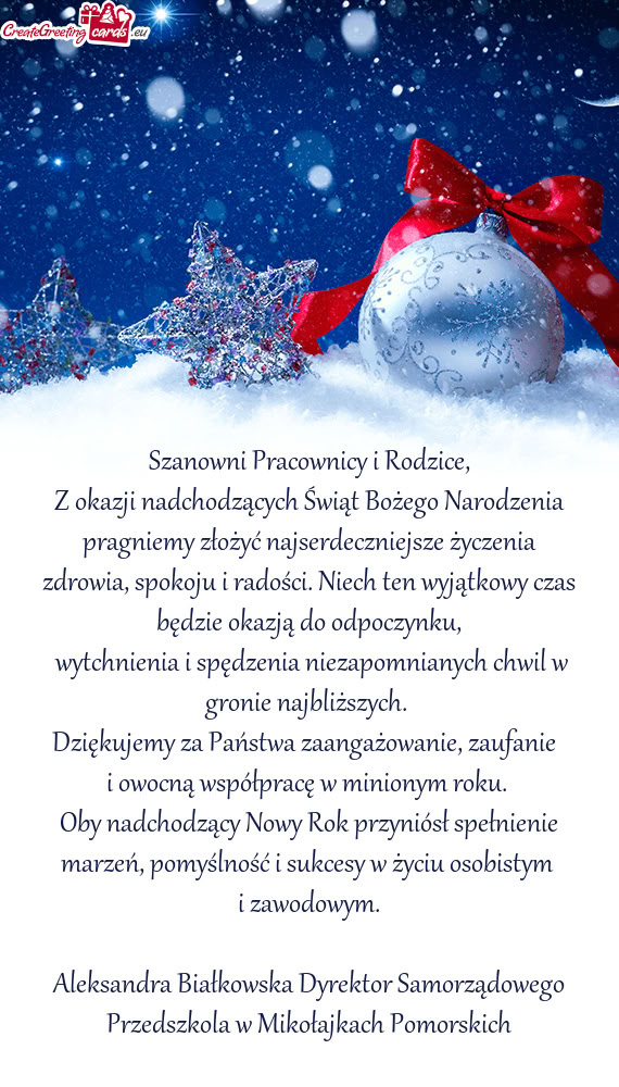 Szanowni Pracownicy i Rodzice