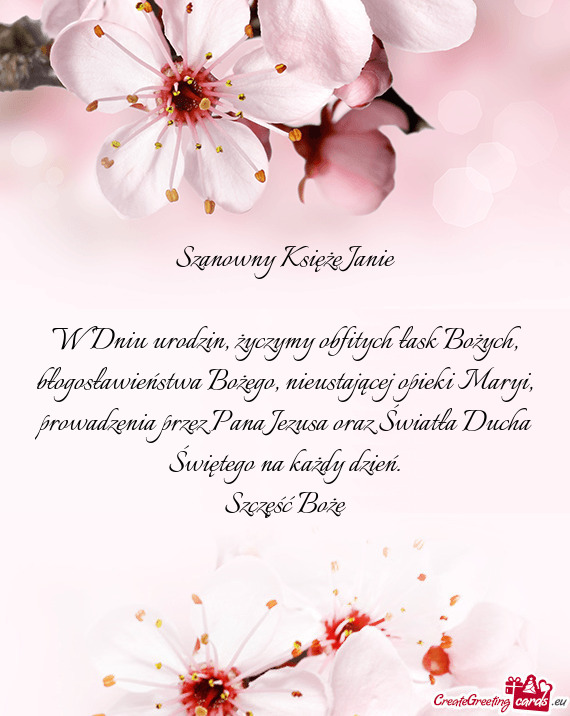 Szanowny Księże Janie