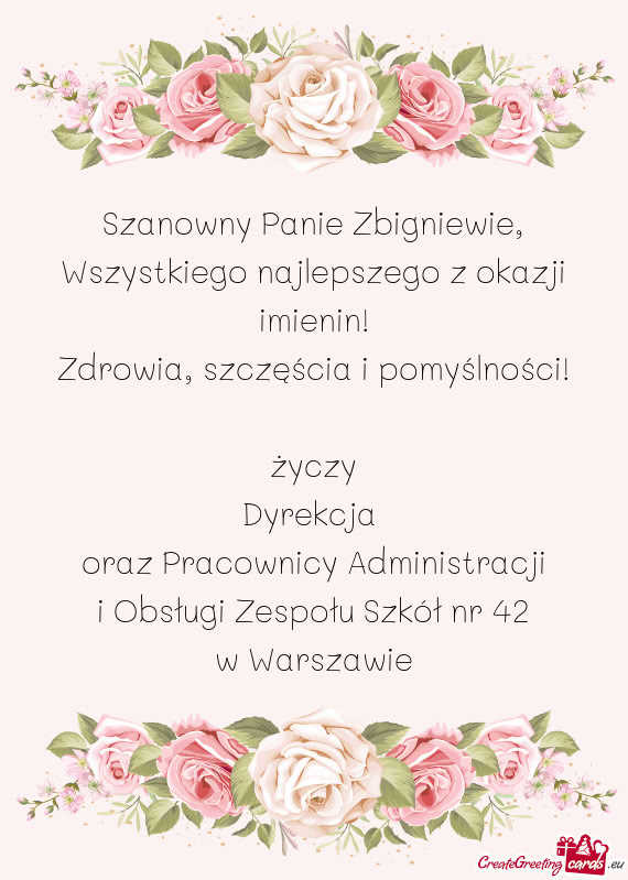 Szanowny Panie Zbigniewie