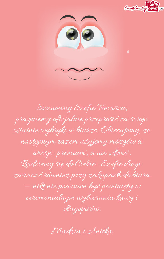 Szanowny Szefie Tomaszu