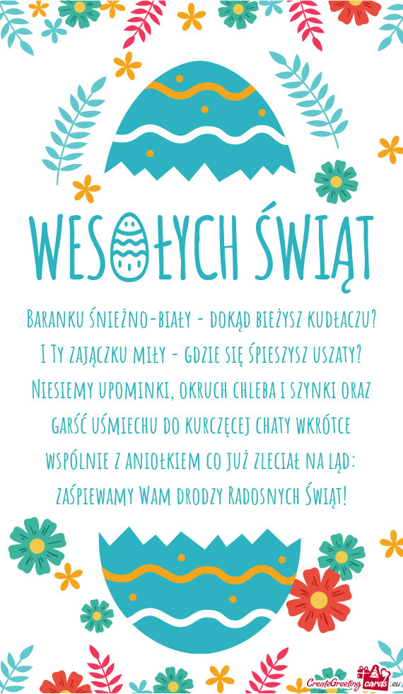 Szaty? Niesiemy upominki, okruch chleba i szynki oraz garść uśmiechu do kurczęcej chaty wkrótce