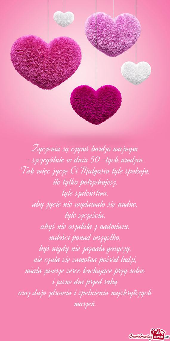 Szczególnie w dniu 50 -tych urodzin